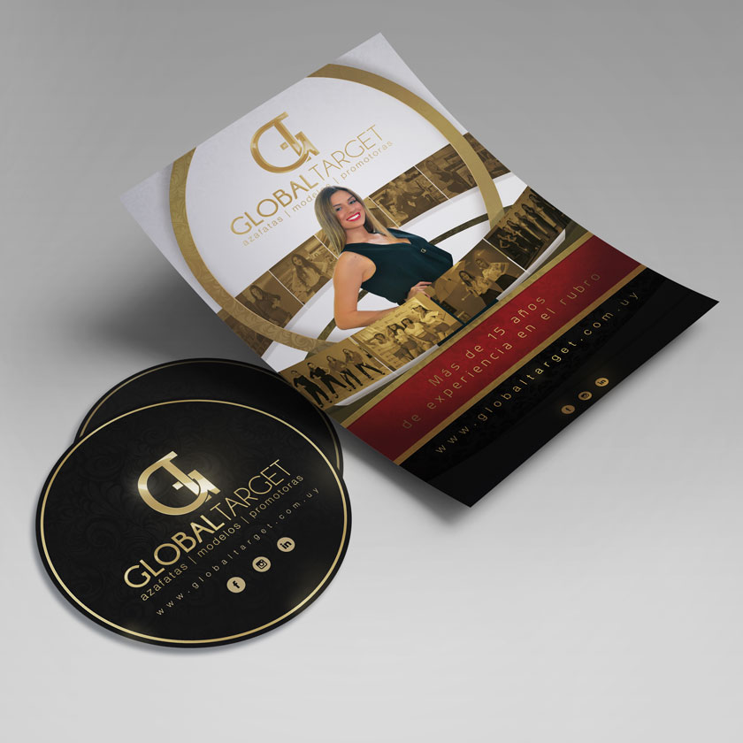 Adhesivos y flyers promocionales
