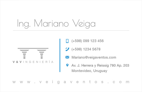 Veiga&Ventos business card's back side