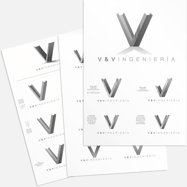 V&V steel framing logo options