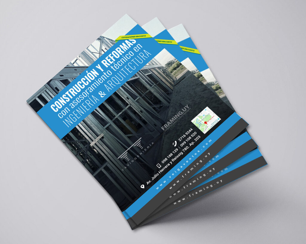 Veiga&Ventos promotional flyer's front side
