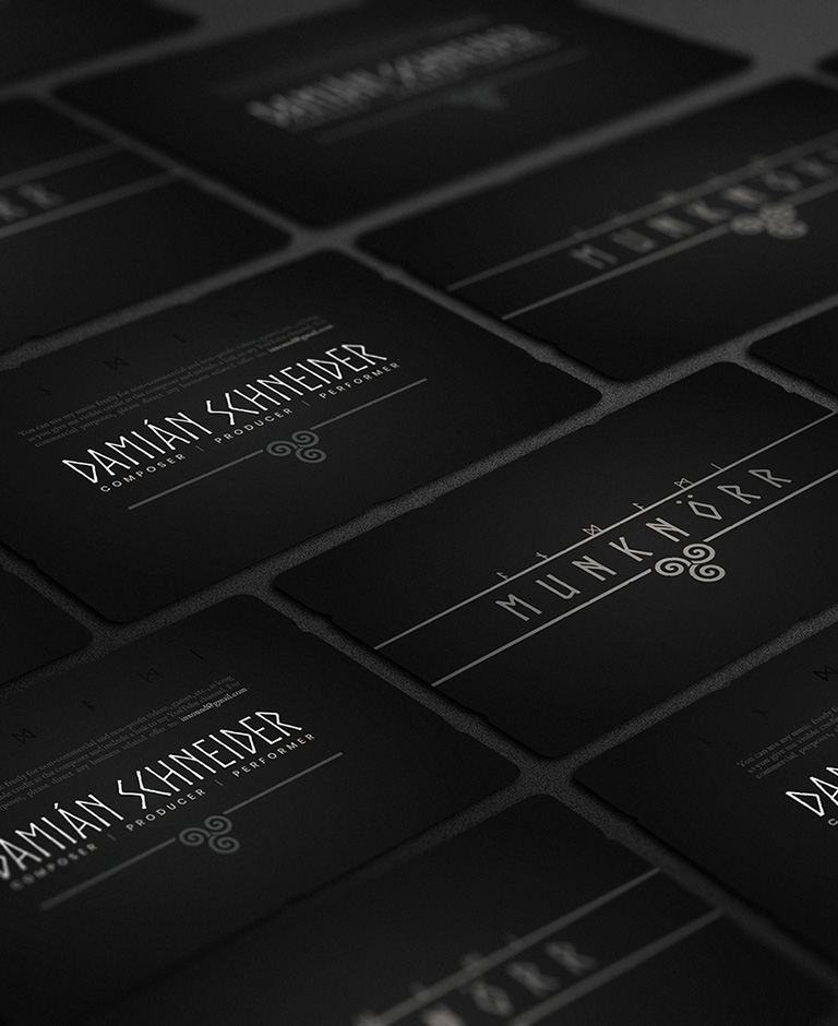 Munknörr's business cards showcased