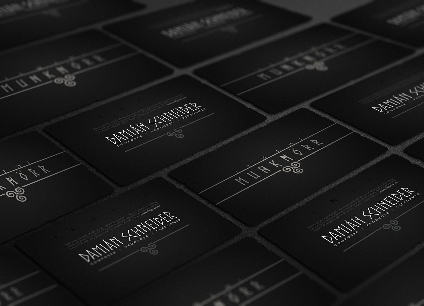 Munknörr's business cards showcased