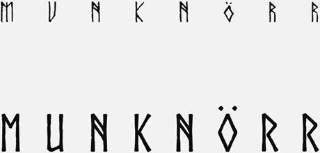 Munknörr's used fonts
