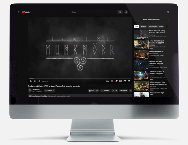 YoutTube's interface